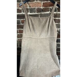 Hollister Dress Womens XL Brown Corduroy Mini Sleeveless Square Neck Casual